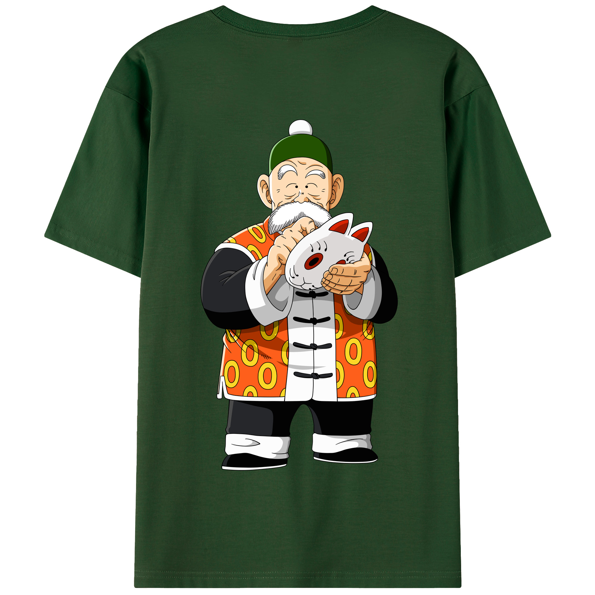 （画像用） ドラゴンボール 亀仙人（かめせんにん） DRAGON BALL Master Roshi Kame Sennin 綿100％半袖Tシャツ（背面プリント）